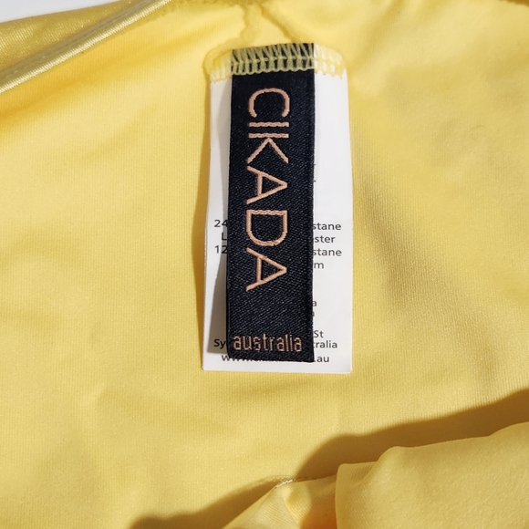 Cikada Australia Swimwear Yellow Bikini Bottoms size 6 small - Picture 3 of 8
